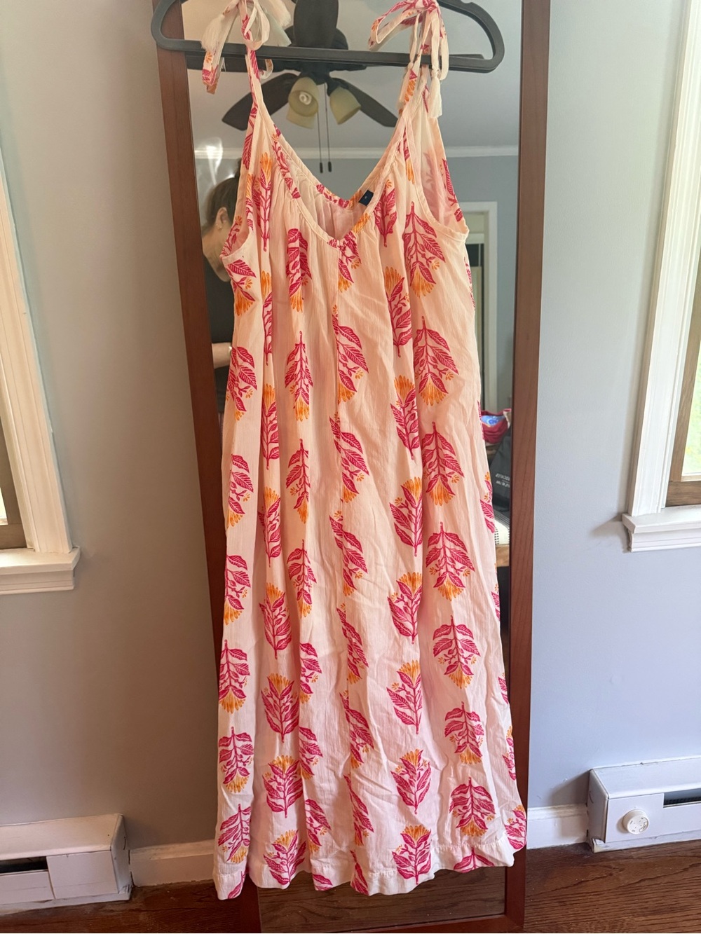 Old Navy Pink and Yellow Floral Maxi Dress